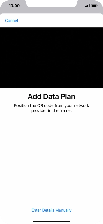 Place the QR code you've received inside the phone camera frame to scan the code.