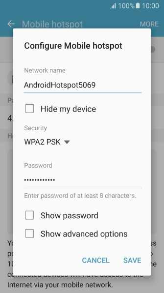 Press the field below 