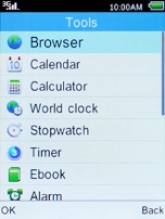 Select Browser and press the Left selection key.