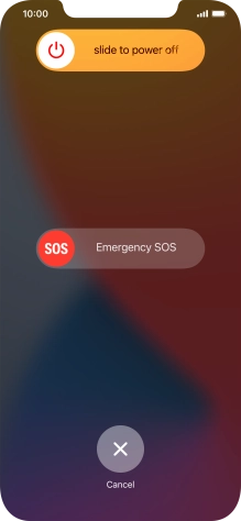 Press and drag the power off icon right.