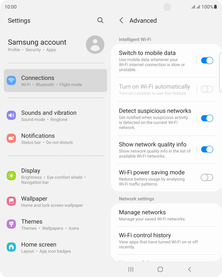 Press the indicator next to 
