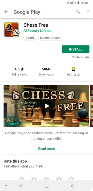 Press INSTALL and follow the instructions on the screen to install the app. Press INSTALL and follow the instructions on the screen to install the app.