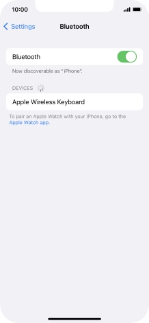 Press the required Bluetooth device and follow the instructions on the screen to pair the device with your phone.