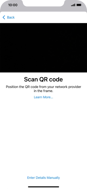 Place the QR code you've received inside the phone camera frame to scan the code.