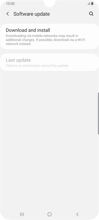 Press Download and install. If a new software version is available, it's displayed. Follow the instructions on the screen to update the phone software.