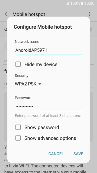 Press the field below 