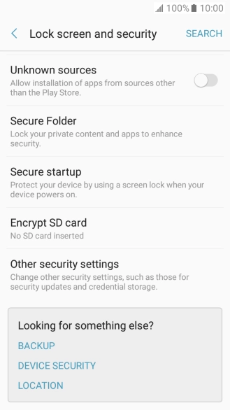Press Other security settings.