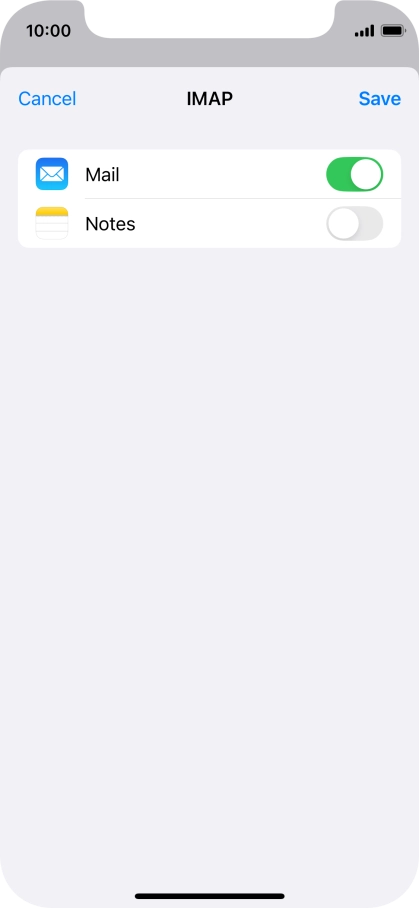 Press Save. Your email account has now been set up. To select more settings for incoming and outgoing server, proceed with the following steps. Press Save. Your email account has now been set up. To select more settings for incoming and outgoing server, proceed with the following steps.