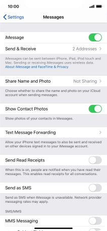 Press the indicator next to 