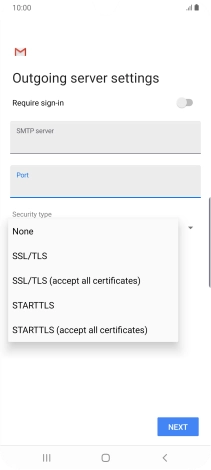 Press None to turn off the function.
