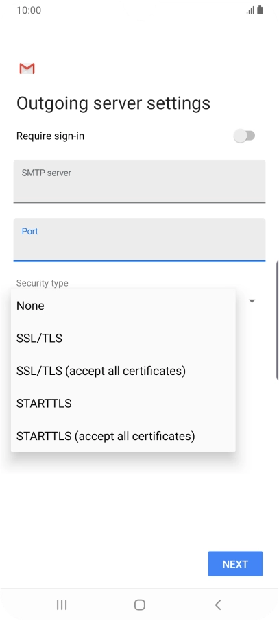 Press None to turn off the function.
