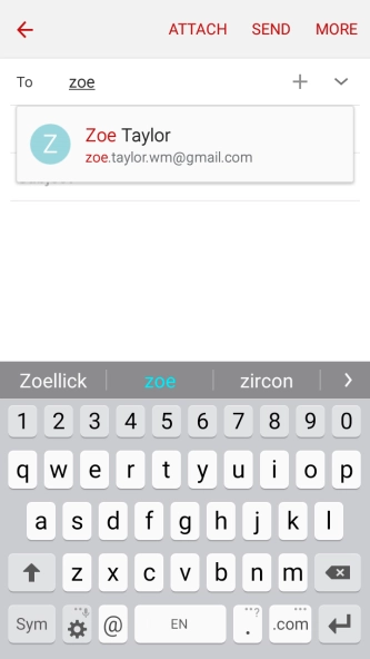 Press the required contact.