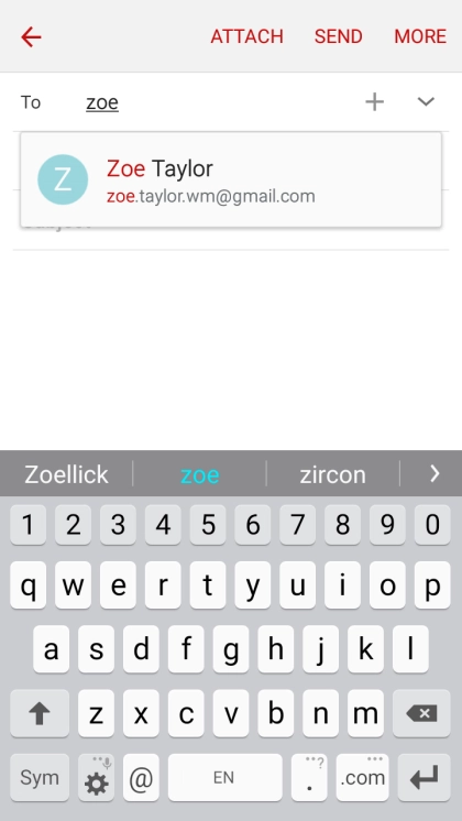 Press the required contact.