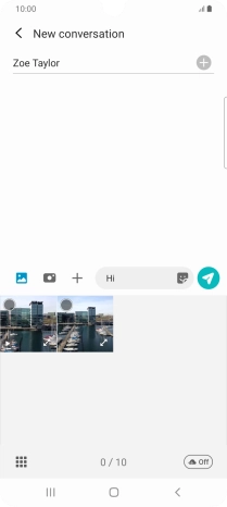 Press the gallery icon and go to the required folder.