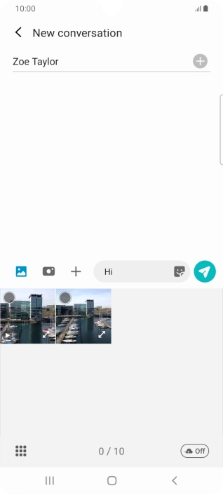 Press the gallery icon and go to the required folder.