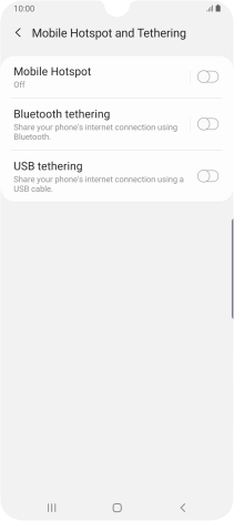 Press Mobile Hotspot.