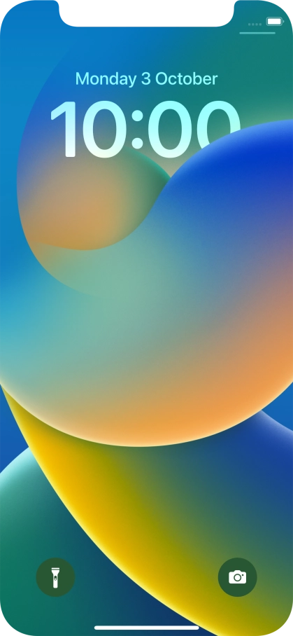Slide your finger upwards starting from the bottom of the screen.