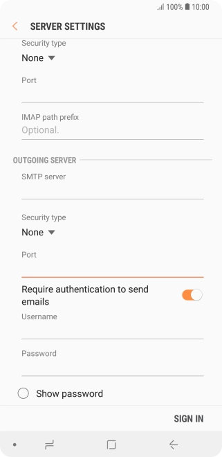 Press the indicator next to 