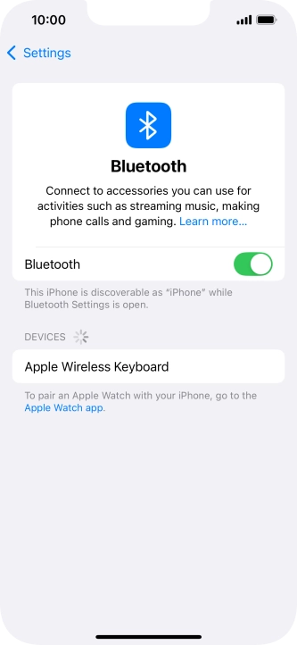 Press the required Bluetooth device and follow the instructions on the screen to pair the device with your phone. Press the required Bluetooth device and follow the instructions on the screen to pair the device with your phone.
