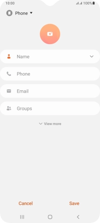 Press the address book drop down list.
