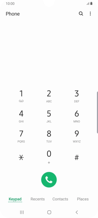 Press the menu icon.