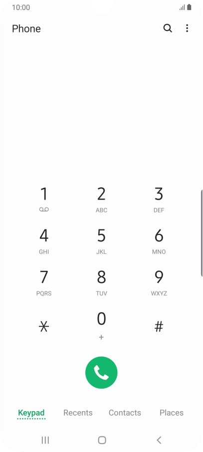 Press the menu icon.