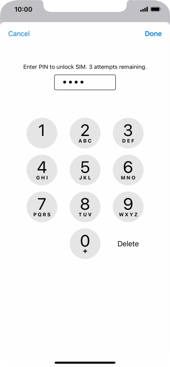 Key in your PIN and press Done.