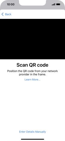 Place the QR code you've received inside the phone camera frame to scan the code.