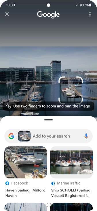 Follow the instructions on the screen to use the search results.