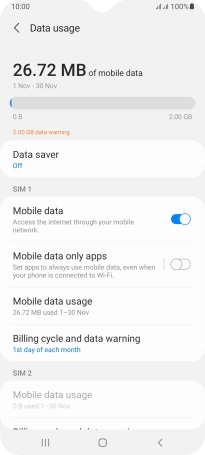The total data usage is displayed.