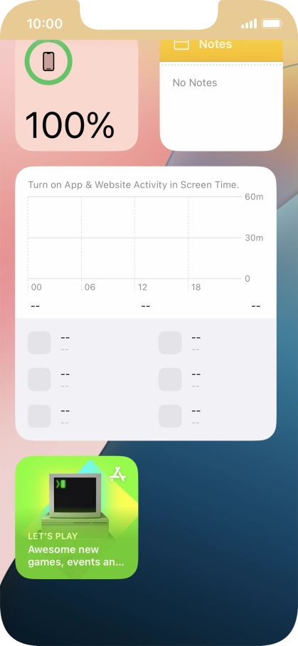 Press and hold the required widget until a pop-up menu is displayed.