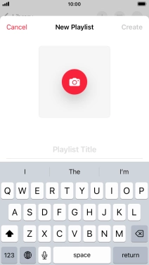 Press the text input field and key in a name for the playlist.