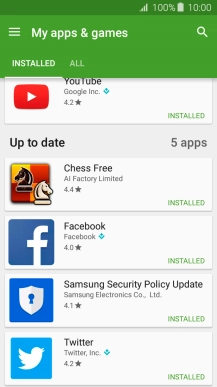 Press the required app.
