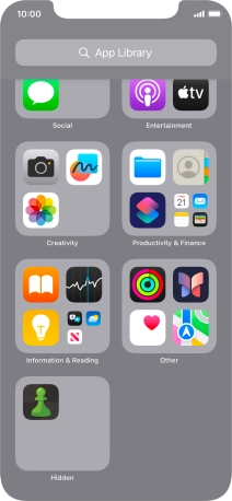 Press and hold the required app.