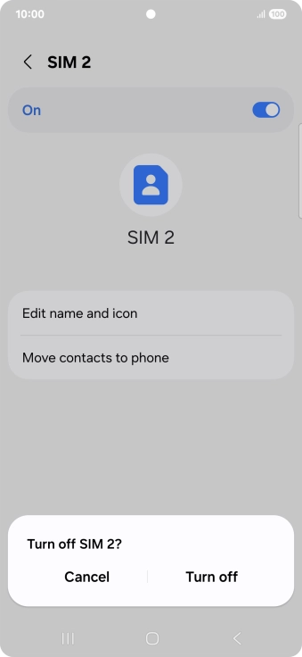 If you turn off use of the price plan, press Turn off.