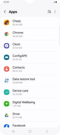 Press the required app.