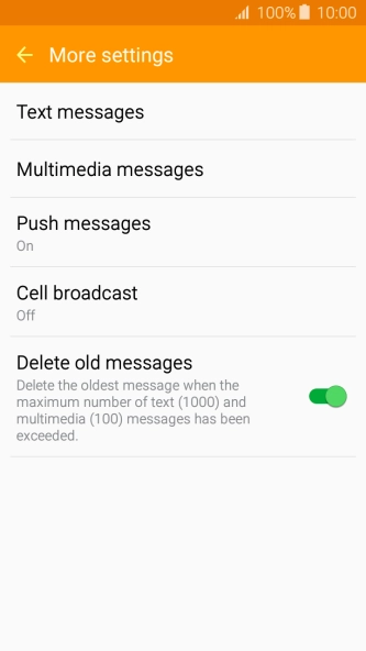 Press Text messages.