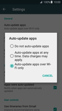 Press Do not auto-update apps to turn off the function.