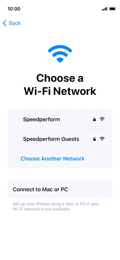 Press the required Wi-Fi network.