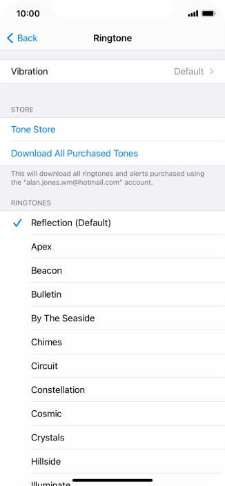 Press the required ring tones to hear them.