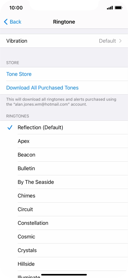 Press the required ring tones to hear them.