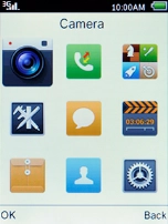Select Camera and press the Left selection key.