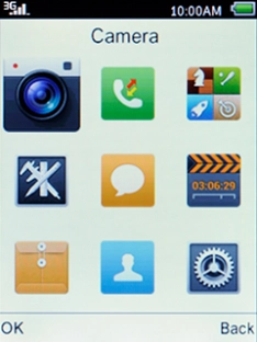 Select Camera and press the Left selection key.
