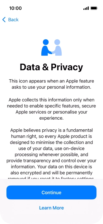 Press Continue. Press Continue.
