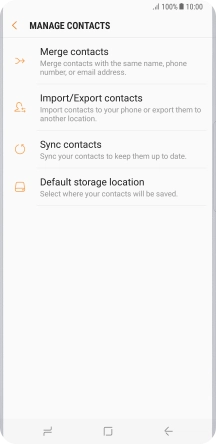 Press Import/Export contacts.