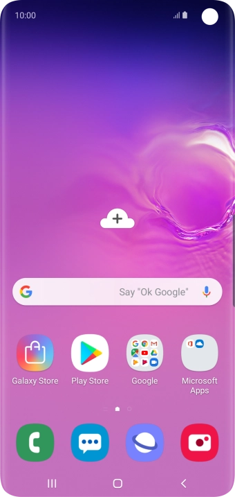 Press the message icon.