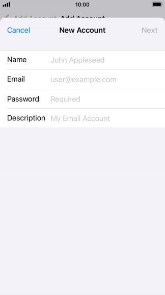 Press Name and key in the required sender name. Press Name and key in the required sender name.