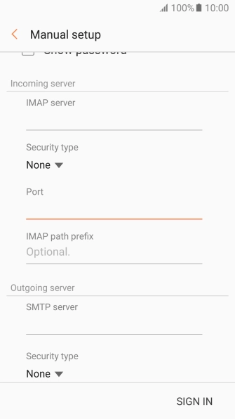 Press the field below 