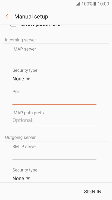 Press the field below 