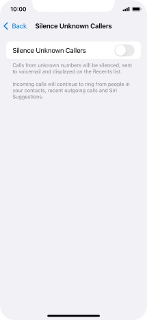 Press the indicator next to 